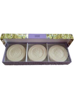 La Florentina Lavender Sculpted Soap Set Made in Italy 3x115g 4oz New NIB Sealed